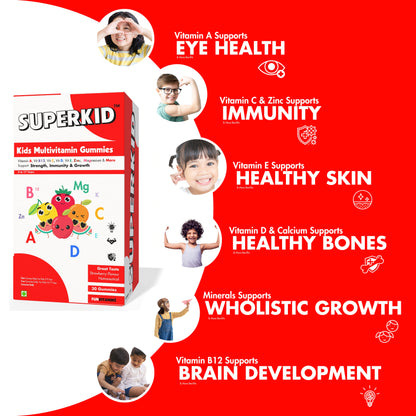 SUPERKID Growth Multivitamin Gummies For Kids